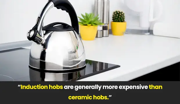 Induction hobs are more expensive than ceramic hobs