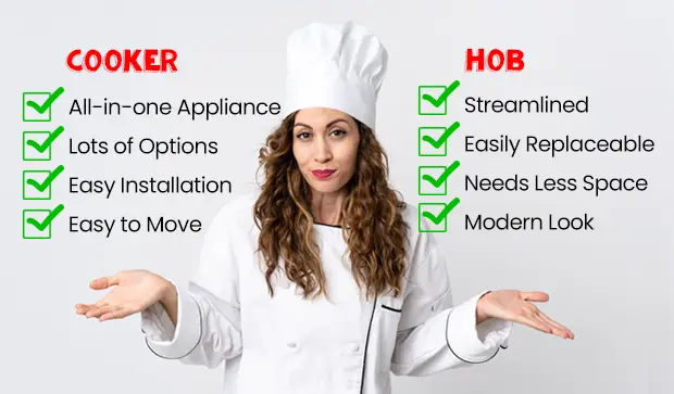 cooker vs hob comparison